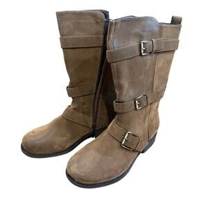 Sonoma Women’s Marcia Mid Calf Boots Brown Strappy Size 7 Med